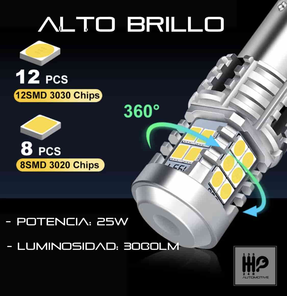 bombilla LED BA15S hp automotive