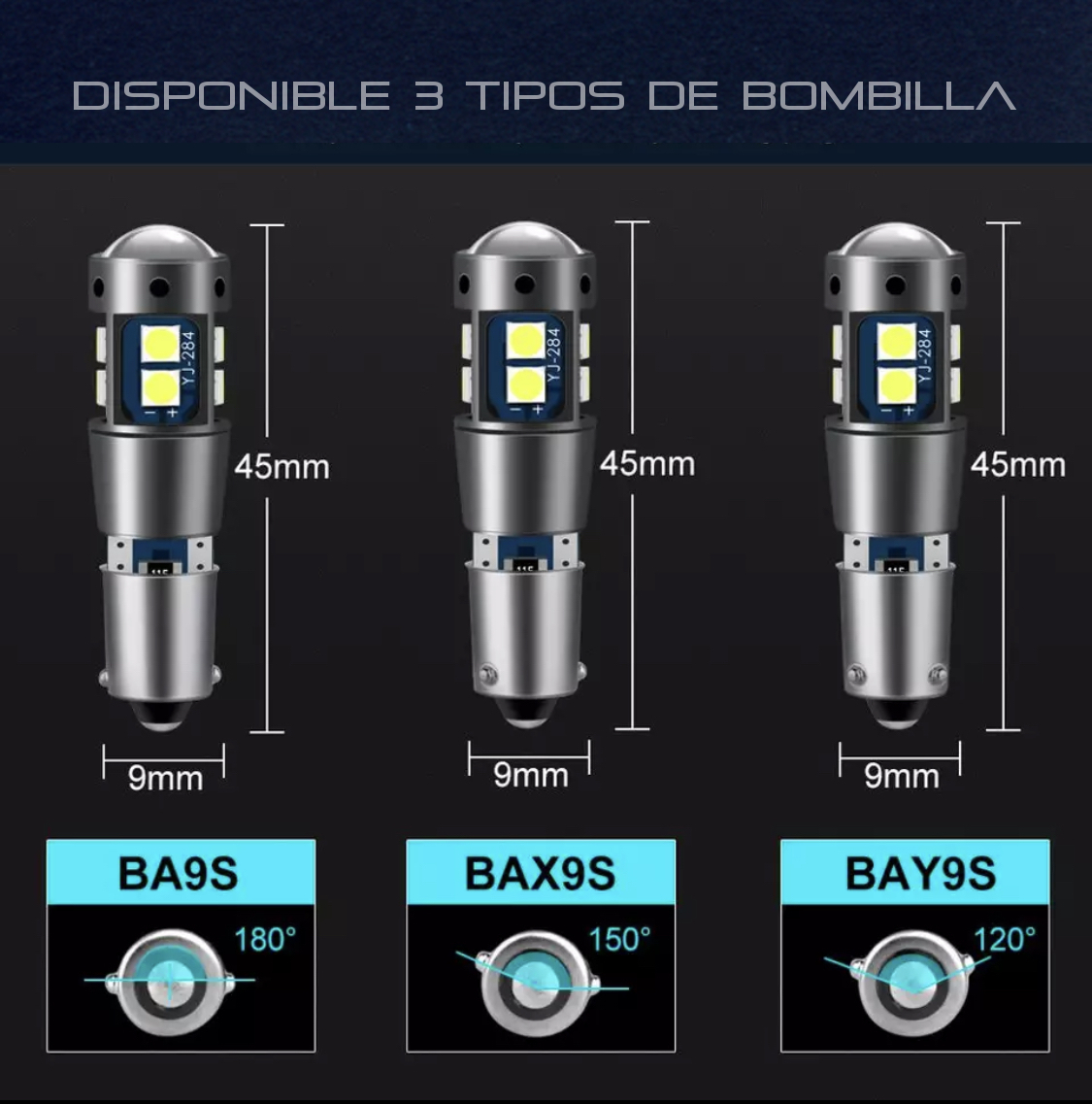 Bombilla led t4w BA9S BAX9S BAY9S